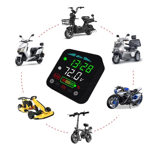 LCD Digital Mätare DC9-100V Batterikapacitetsindikator Litiumbatteritestare