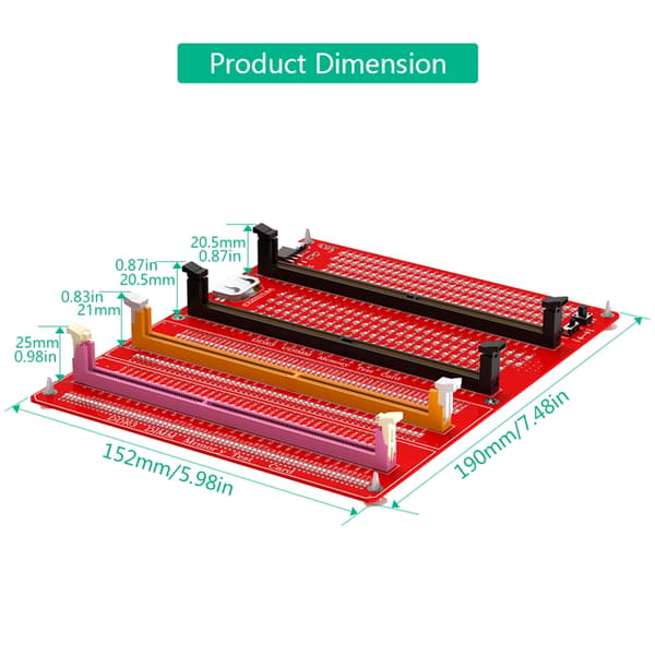 DDR3 DDR4 DDR5 RDIMM/UDIMM Minnetestenhet for datasystemer