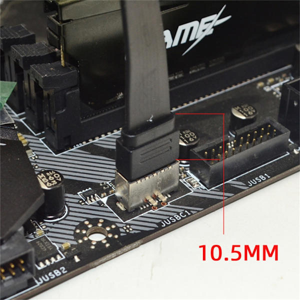 USB3.2 Frontpanel Header Typ E till USB C Hona Förlängningskabel Hög Hastighet