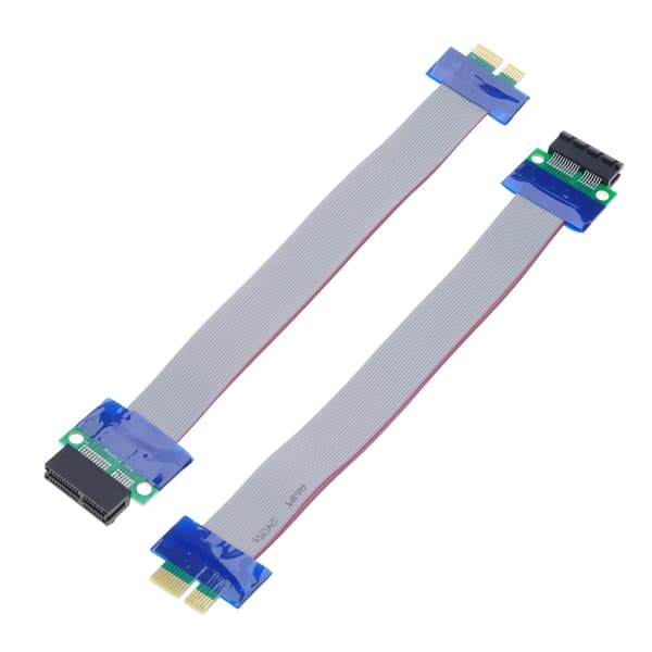 Datamaskin PCI-E forlengelsesadapterkabel PCIE X1 hann til hunn stigerørskonverterer