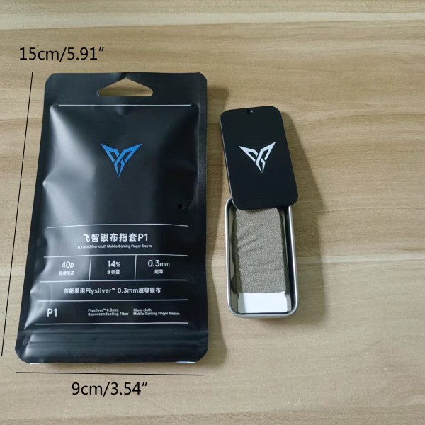 Flydigi Gaming Finger Cover Silver Duk P1 40D Slitstark Nylon+14% Silver Innehåll Hög känslighet Ultratunn