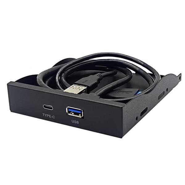 2 porte 5 Gbps frontpanel USB3.0 + TypeC HUB til 5,25 tommer computerkabinet HDD