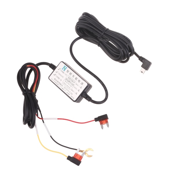 90° 3-tråds 12V~30V till 5V 2,5A mini- USB -kabel Bärbar billaddare-adaptersladd Power Trådlinje för mini USB enheter