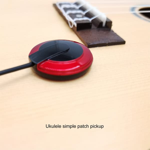 Gitarr Bas Ukulele Instrument Mikrofon Pickup Transducer med 6.35mm Jack