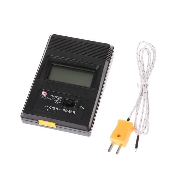 Temperaturmåler K Type LCD Digital Termometer Termoelement Probe 1300