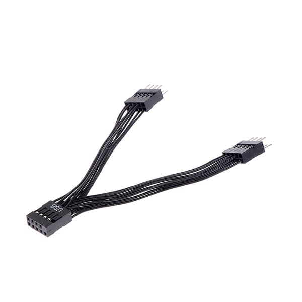 9-Pin USB Header Forlængerledning USB Bundkort Kabel 9Pin 1 Hun til 2 Han