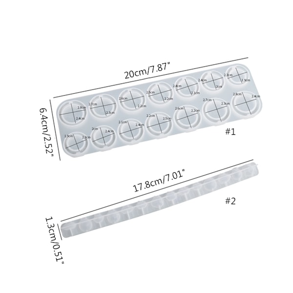Silikonring Hänge Form Halsband Molds Ringar Smycken Hartsgjutning Form Smycken Hantverk Handgjorda DIY Tool Present null - Set