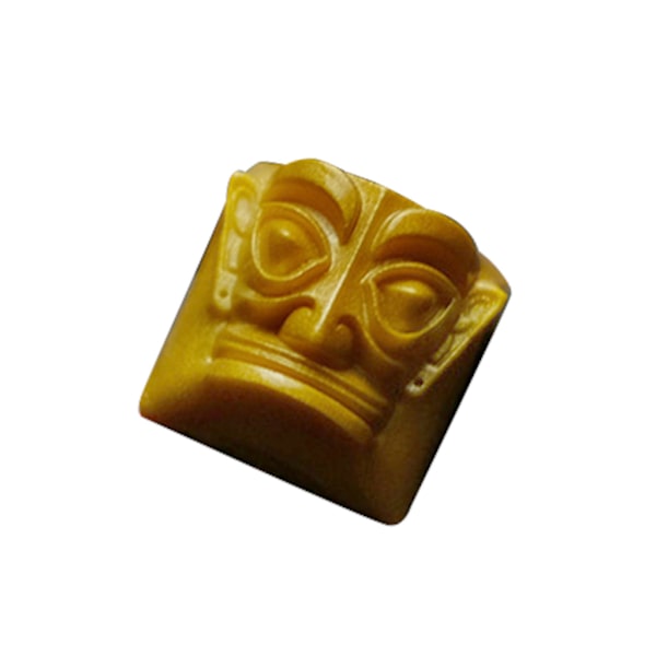 Anpassad Sanxingdui Farao Mönster Resin Keycap för Mekaniskt Tangentbord Gul för Tangent Best Gift för Barn