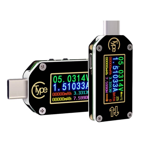USB C Tester 3.5-24V 4A Spændingstester Multimeter LCD Display Amperemeter Værktøj