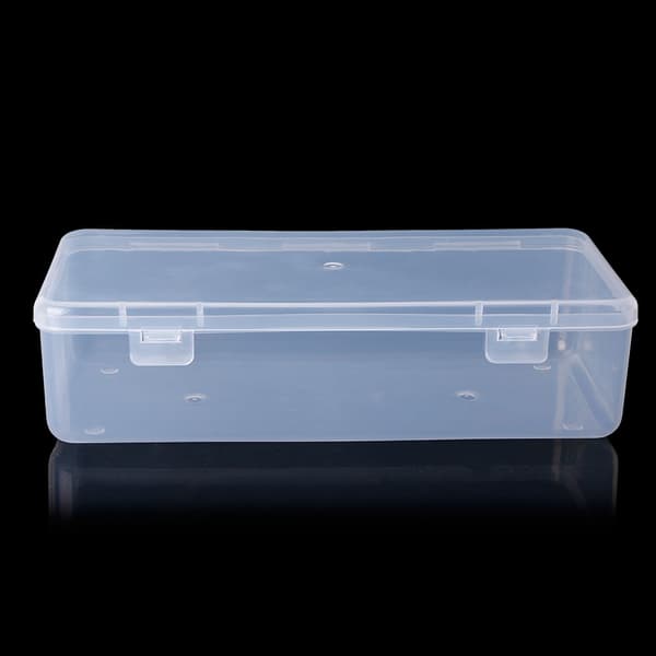 Rektangulär Förvaringslåda i Klar Plast Smyckesbehållare för Pärlor Organizer