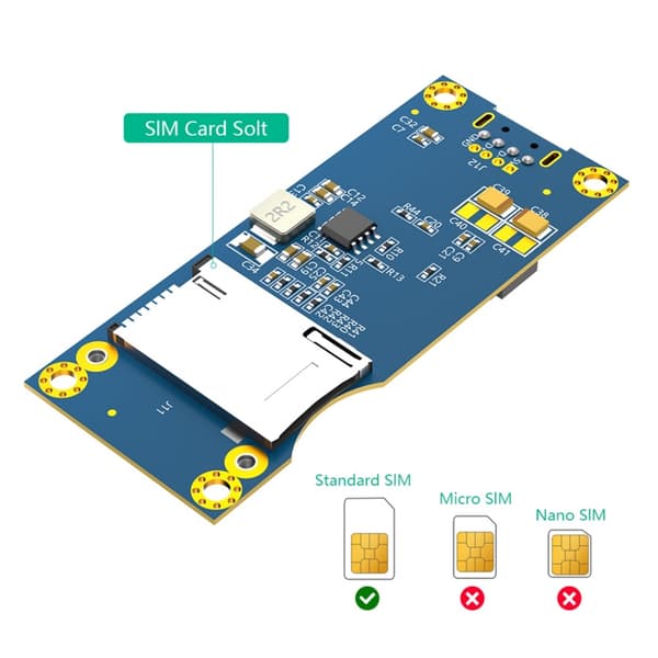Mini PCIE - USB 2.0 -sovitin korttipaikalla WWAN LTE -verkkokortille