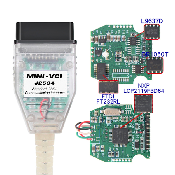 Mini VCITIS OBD2 J2534 uusimmalla Techstreams V1800.008 -versiolla