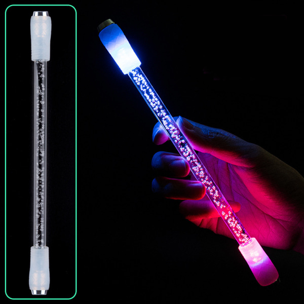 Farverig Spindende Pen Finger Roterende Pen Indbygget LED Lys Anti-slip Aftagelig Studerende Voksne Underholdningspen
