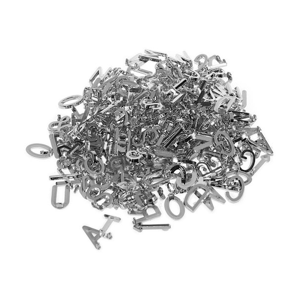 147 st Bokstäver Tecken Siffror Symboler för utbytbar filtbokstavstavla DIY Silver