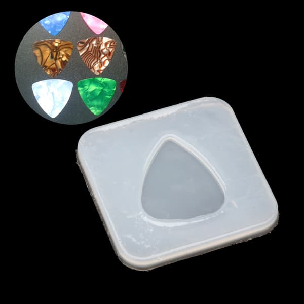 Geometriska Triangulära Plektrum Plektrum Silikon Epoxiformar för Resin Gjutning