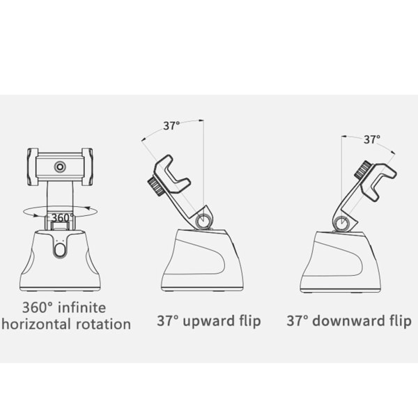 360° rotation Auto Face för Smart Camera Phone Mount Shooting Gimbal Selfie Stick Hållare för Android-telefoner Tillbehör