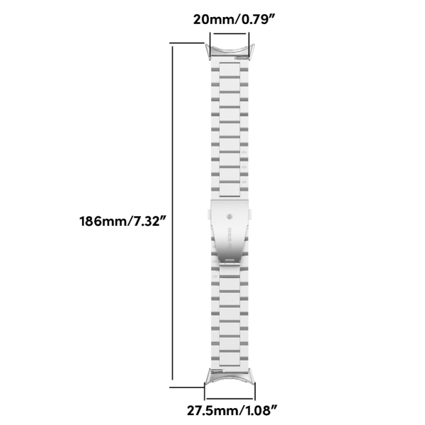 anti-scratch rostfritt bandrem Lämplig för Pixel Watch 2 Smartwatch Armband Armband Vattentät snabbkopplingsögla Gold