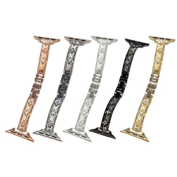 Glittrande snabbbytesarmband för 38/40/41/42/44/45/49 mm olika klockor Gold 42.44.45.49mm