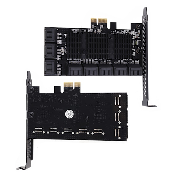 PCIE till SATA III 16-portars styrkort PCIe X1 X4 X8 X16 till SATA 3.0 6Gbps expansionskort Multi-Port hårddiskförstärkare