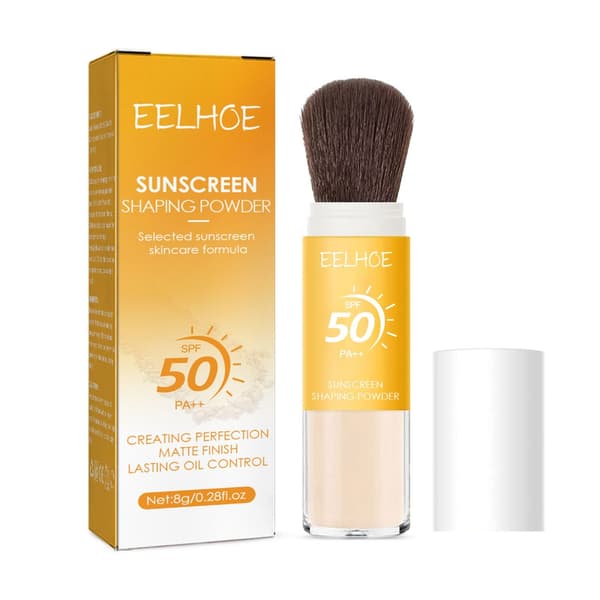 Solkrem Setting Powder Transparent Mineralbørstepudder SPF50 Sminkekontroll