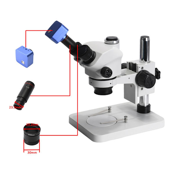 Mikroskopadapter 0,5X C-monterad linsadapter 23,2 mm portar för CCD-kamera och digitalt okular
