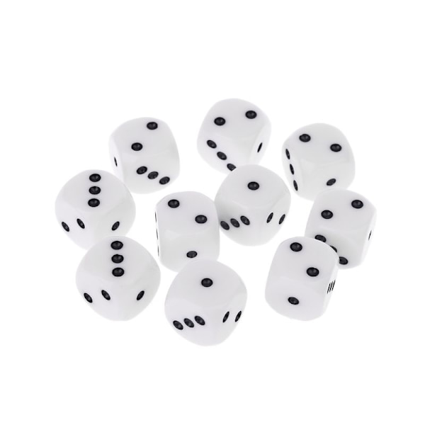 10 kpl 16mm D3 Kuusisivuisia Noppia Helmiä Dungeons & Dragon D&D RPG Poly Pöytäpeliin f