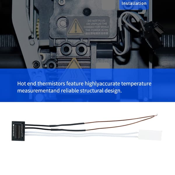 P1P P1S Termistor Hotend med Terminal 3D-skrivartillbehör