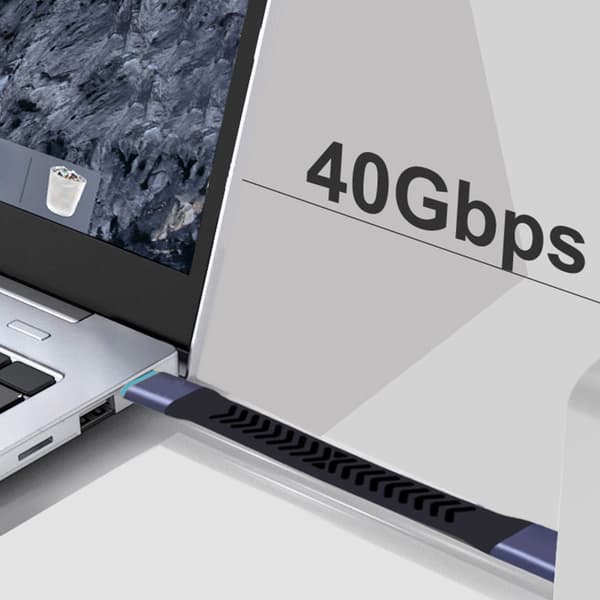 USB4.0 Kort kabel USB C til USB C-tilkobling 100W lading, 40 Gbps overføring