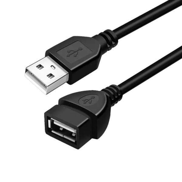 USB 2.0-kabelförlängningssladd Tråd Dataöverföringskablar Super Speed Dataförlängningskabel för monitorprojektormus 0.6m