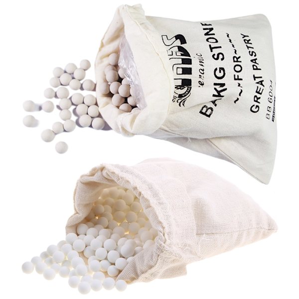 500 g Cordierite Paj Baking Beans Beads Press Stone Vikter med förvaringspåse Hög temperatur