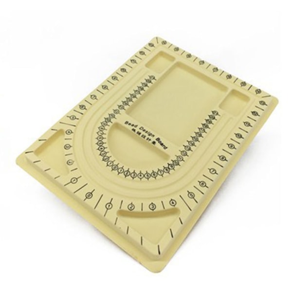 Flockad pärlbräda för gör-det-själv Armband Halsband Pärlor Smycken Tillverkning Organizer Bricka Craft Mätverktyg Tillbehör