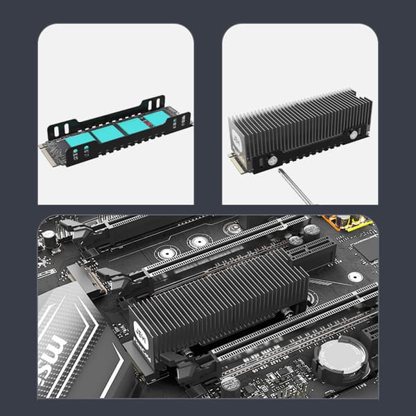 til M.2 SSD Køleplade Køling Termisk Pad M2 NVME 2280 Solid Harddisk Køler