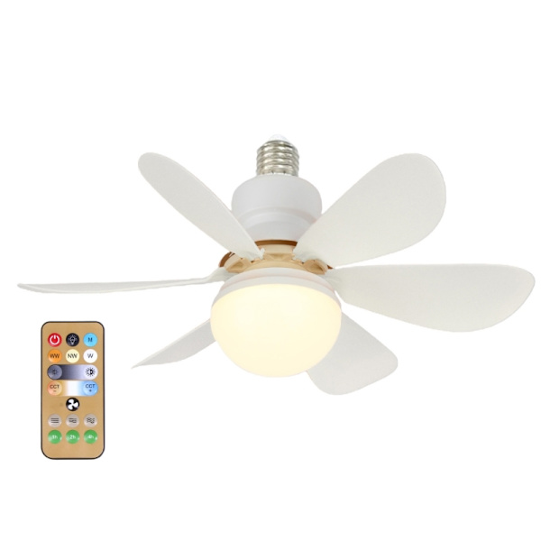 2-i-1 Moderne Takvifte med Lys, 30W Kjølerlampe Avtakbart Vifteblad med Fjernkontroll 3000K-6500K AC85V-265V