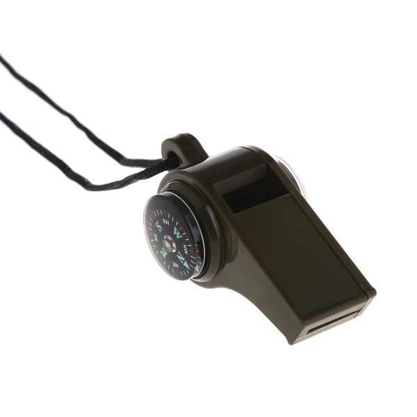 3 i 1 Utomhuscamping Vandring Nödöverlevnadsutrustning Whistle Compass Termometer