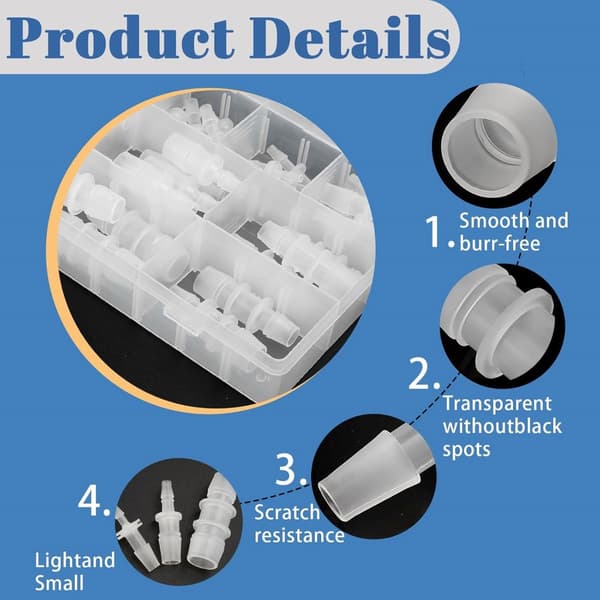 Stabila Plastslangskopplingar Paket 40st Luft Vattenpump Adapter Set