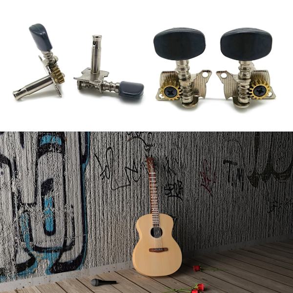Ukulele korta stålpinnar String Winder Set 2R 2L Tuning Pegs Machine Head Tuners för 4 Strings Ukulele gitarrtillbehör