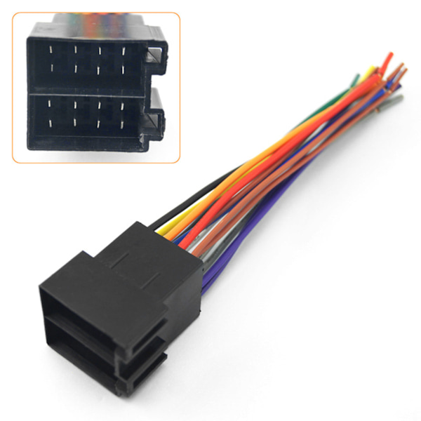 Bil Stereo Radio Strøm Ledningsnet Kabel Wire Adapter 16 Pin