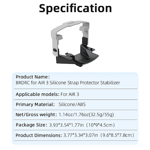 Propellerskydd för Air 3 Tillbehör Propellerfixer Propellerhållare för Air 3 Drones Tillbehör Gray
