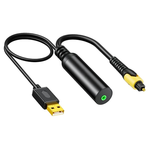 SPDIF til 3,5 mm-omformer til digital optisk lydadapter optisk