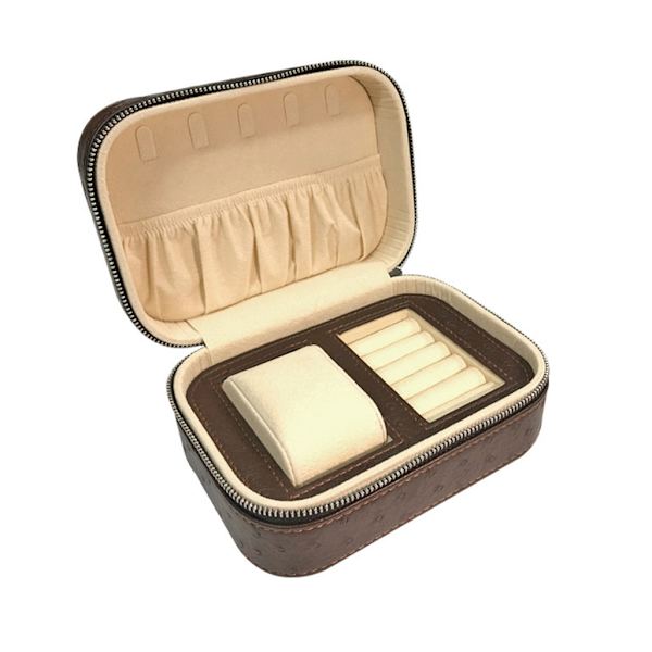 Klockbox i Mikrofiberläder Portabel Klockförvaringsbox Europeisk Klockbox Mekanisk Klockförvaringsbox Klockbox