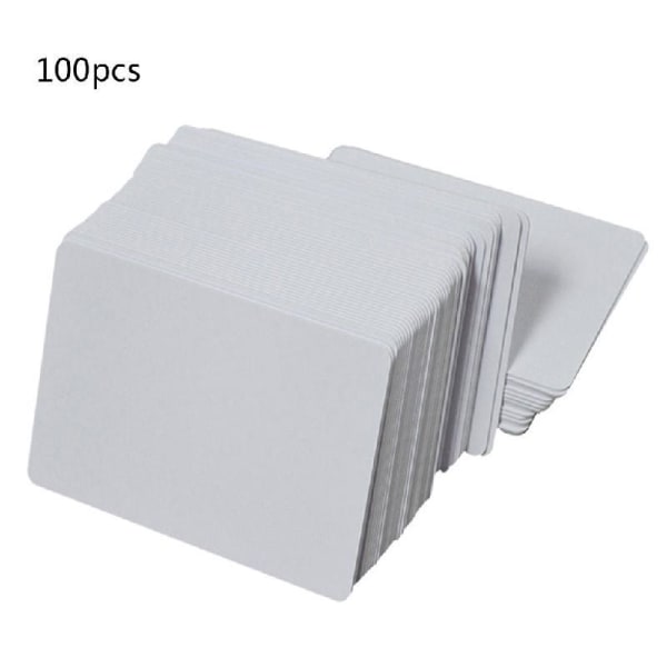100 Premium vita tomma inkjet PVC ID-kort Dubbelsidiga utskriftskort i plast