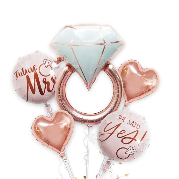 Happy Galentine's Day Dekorationer Ring Ballong Hon Sa Ja för Alla Hjärtans Dag