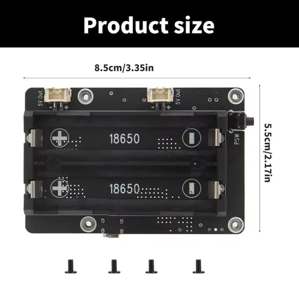 X1200 UPS Strømstyring Ekspansjonskort for RPi 5 med Hurtiglading