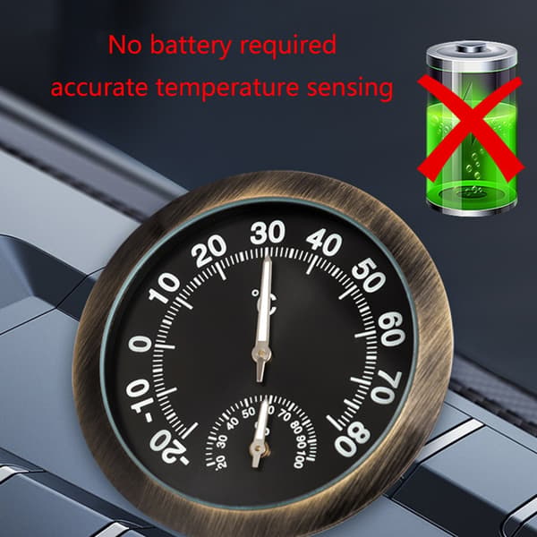 Nattlysende biltermometer temperatur- og fuktighetsmåler kjøretøytermometer