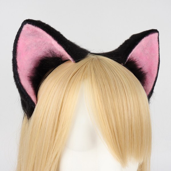 för kattöron och set, lurvigt för kattöron Pannband med för kattsvans, anime kattunge öron, halloween cosplay party för ca
