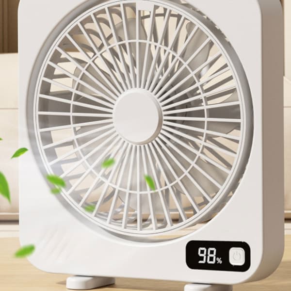 Bærbar ventilator med støjsvag drift, USB-genopladelig skrivebordskøleventilator til kontoret