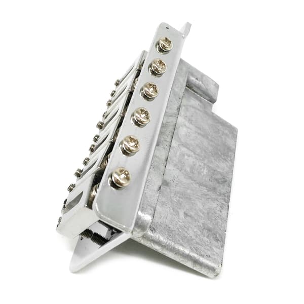 6-strängad gitarrbro sadel bakstycke för elgitarr Standard Tremolo Bridge- set Musikinstrumenttillbehör Silver