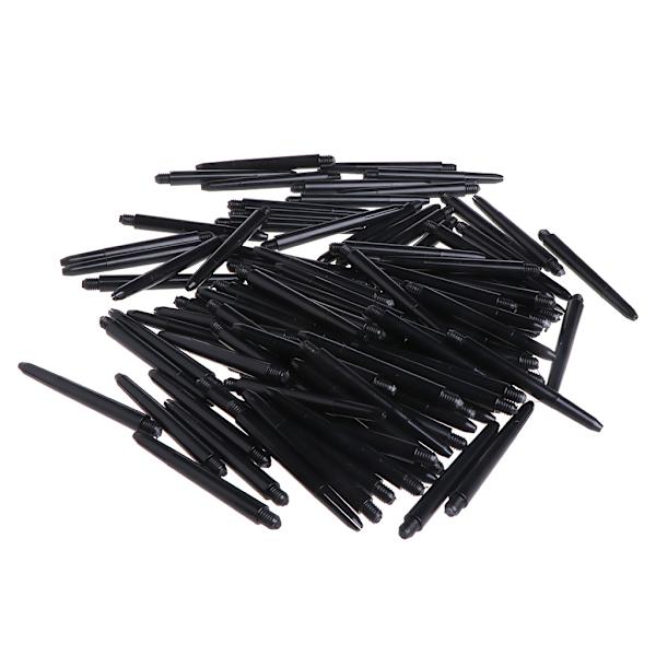 100 Stycken Nylon Ljusa Dart Skaft Ersättning 2BA 48mm Standard Gänga Nylon Stammar Plast Dart Stänger Stammar Svart