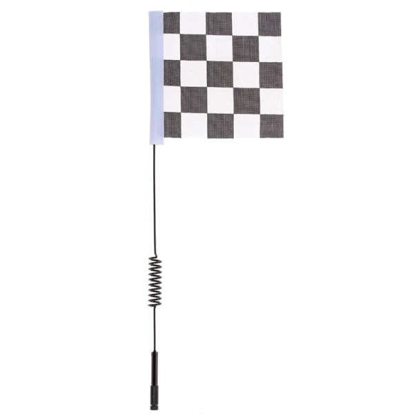 Den dekorativa metallantennen med vit och svart flagga för 1:10 Hsp Redcat Tamiya Axial Scx10 D90 Crawler