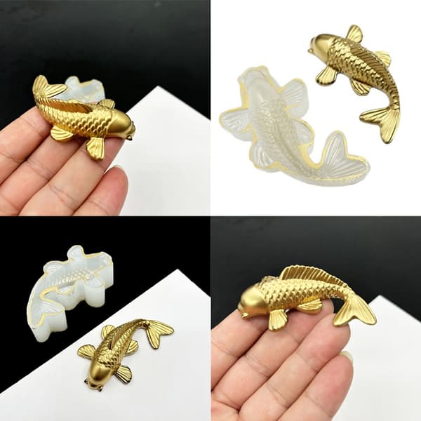 DIY Karpefisk Silikoneform til Epoxy Resin Smykkefremstilling Håndværk Vedhængsform